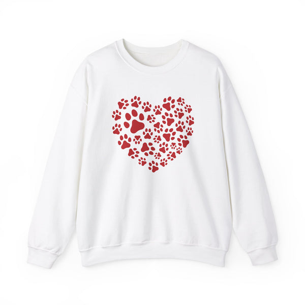 Pet Paw Heart Cloud - Unisex Heavy Blend Crewneck Sweatshirt