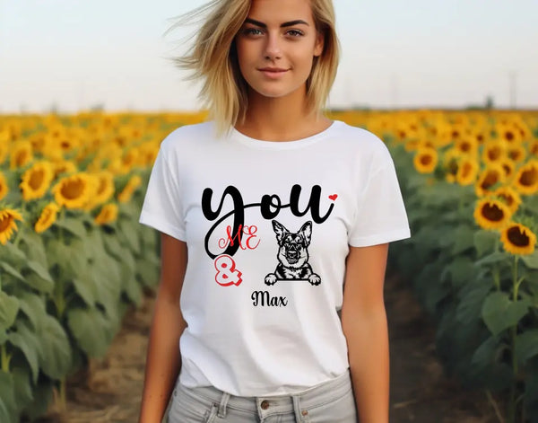 You, Me and Our Dog - Valentine's Trio Unisex T-Shirt