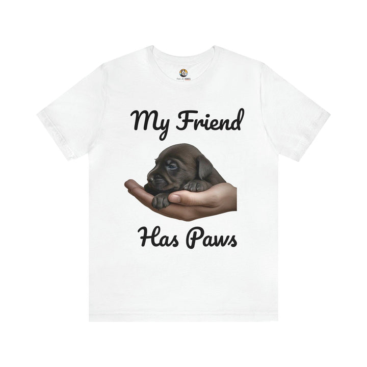 Dog Lover's Jersey Tee for Men - My Friend Has Paws - T-Shirt - Pets In Prints