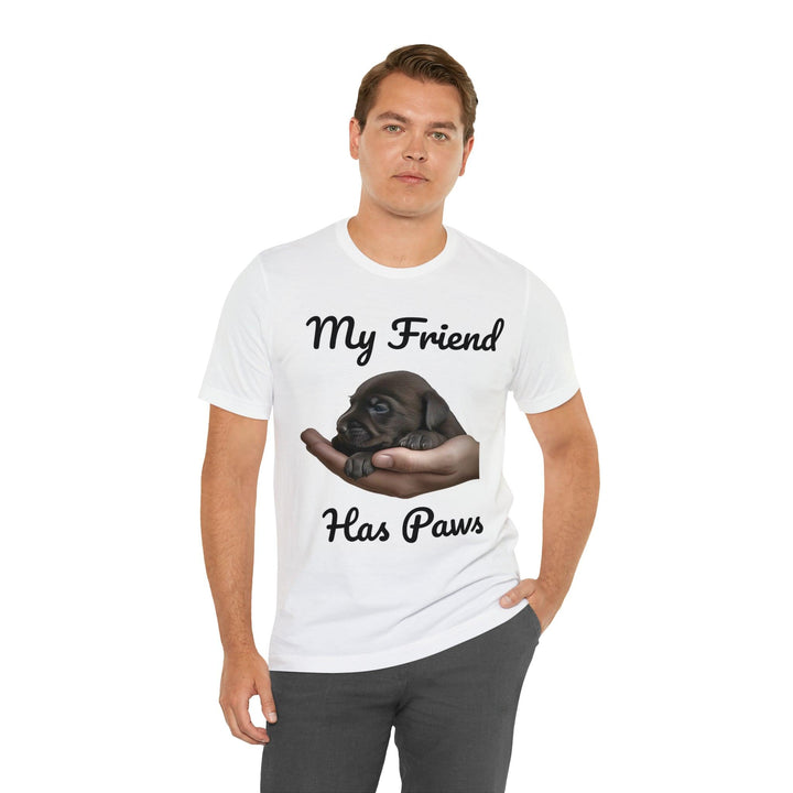 Dog Lover's Jersey Tee for Men - My Friend Has Paws - T-Shirt - Pets In Prints