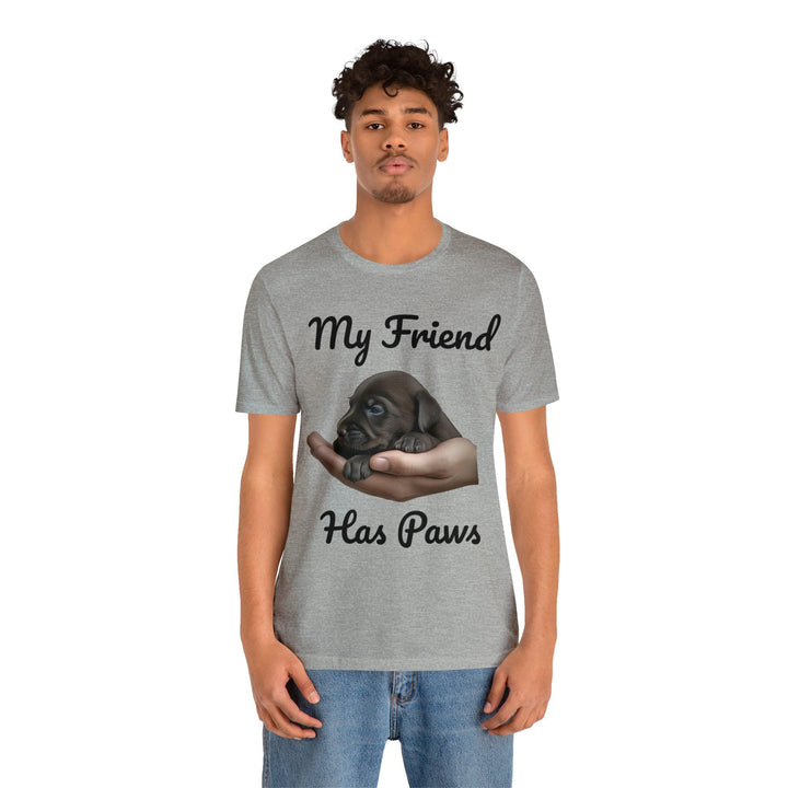 Dog Lover's Jersey Tee for Men - My Friend Has Paws - T-Shirt - Pets In Prints