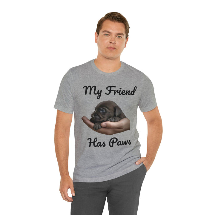 Dog Lover's Jersey Tee for Men - My Friend Has Paws - T-Shirt - Pets In Prints