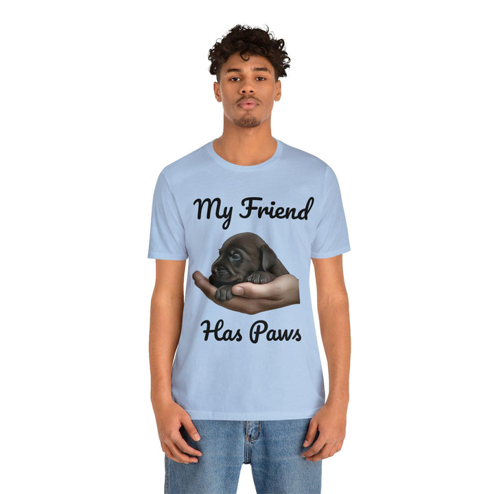 Dog Lover's Jersey Tee for Men - My Friend Has Paws - T-Shirt - Pets In Prints