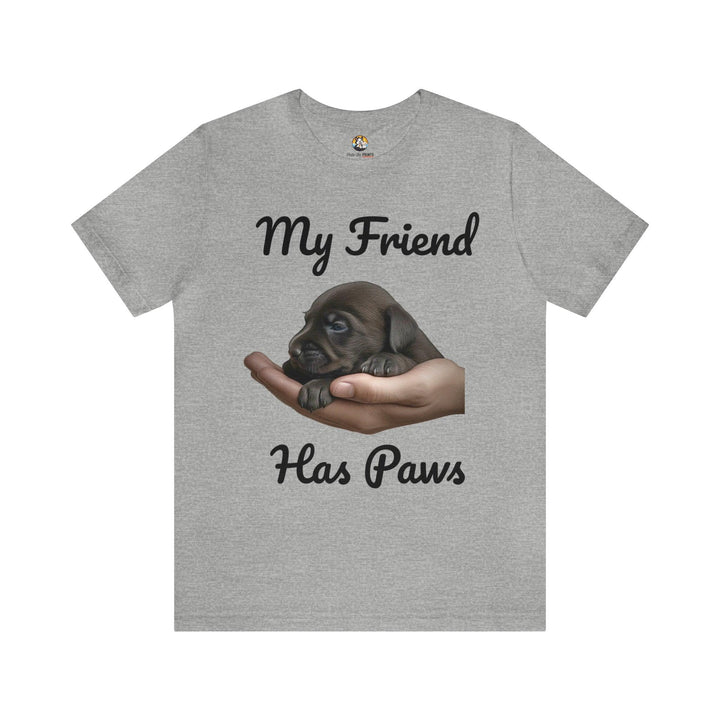 Dog Lover's Jersey Tee for Men - My Friend Has Paws - T-Shirt - Pets In Prints