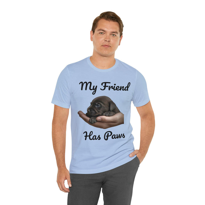 Dog Lover's Jersey Tee for Men - My Friend Has Paws - T-Shirt - Pets In Prints