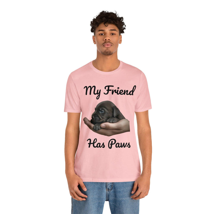 Dog Lover's Jersey Tee for Men - My Friend Has Paws - T-Shirt - Pets In Prints