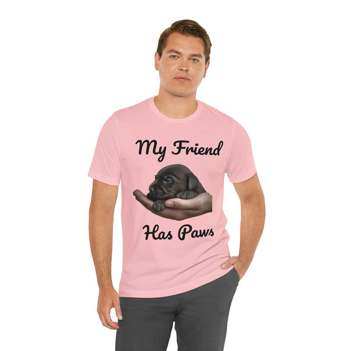 Dog Lover's Jersey Tee for Men - My Friend Has Paws - T-Shirt - Pets In Prints