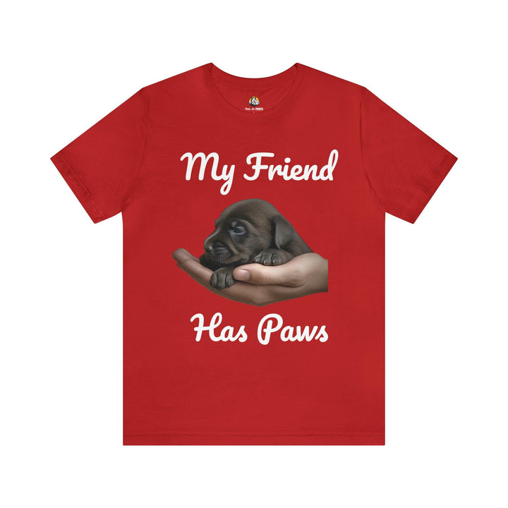 Dog Lover's Jersey Tee for Men - My Friend Has Paws - T-Shirt - Pets In Prints