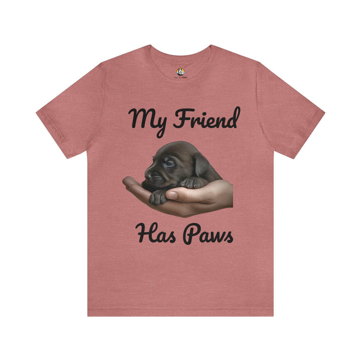 Dog Lover's Jersey Tee for Men - My Friend Has Paws - T-Shirt - Pets In Prints