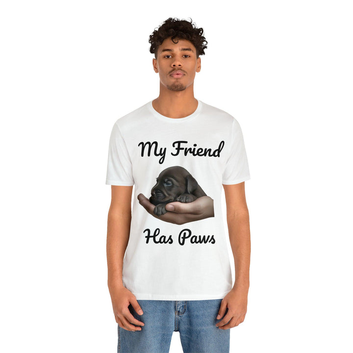 Dog Lover's Jersey Tee for Men - My Friend Has Paws - T-Shirt - Pets In Prints