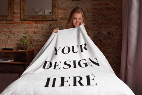 Custom Christmas Sherpa Fleece Blanket: Personalized Holiday Gift