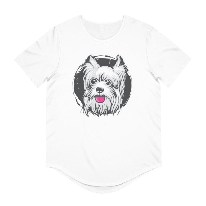 Pug Face Jersey Tee for Men - Curved Hem and Soft Fabric - T-Shirt - Pets In Prints