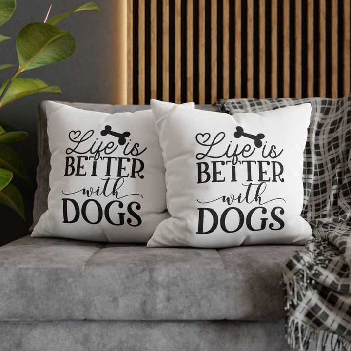 Spun Polyester Square Pillow Case - Home Decor - Pets In Prints