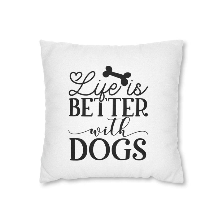 Spun Polyester Square Pillow Case - Home Decor - Pets In Prints