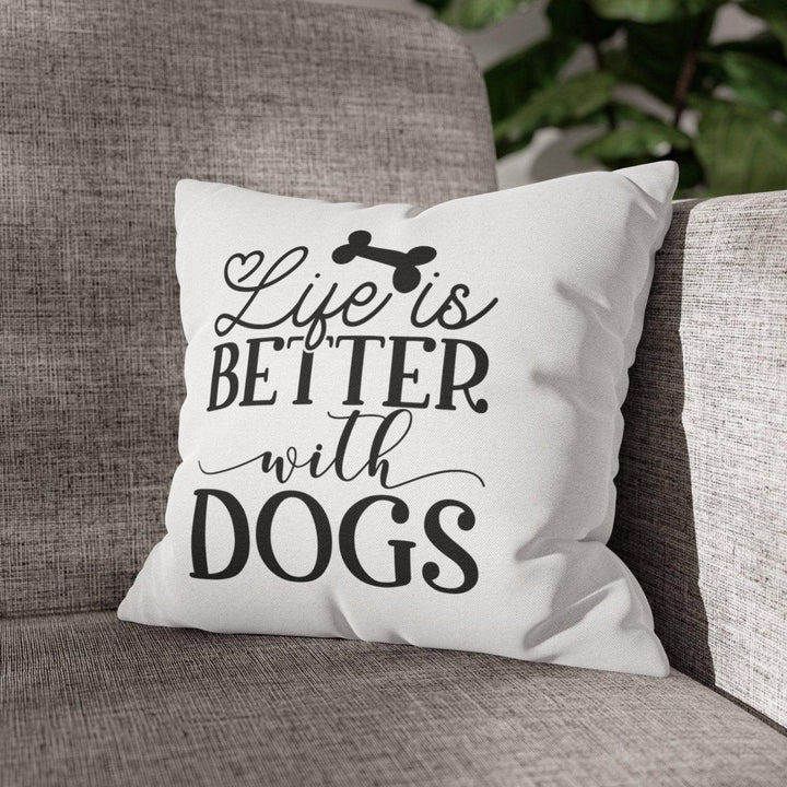 Spun Polyester Square Pillow Case - Home Decor - Pets In Prints