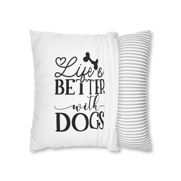Spun Polyester Square Pillow Case - Home Decor - Pets In Prints