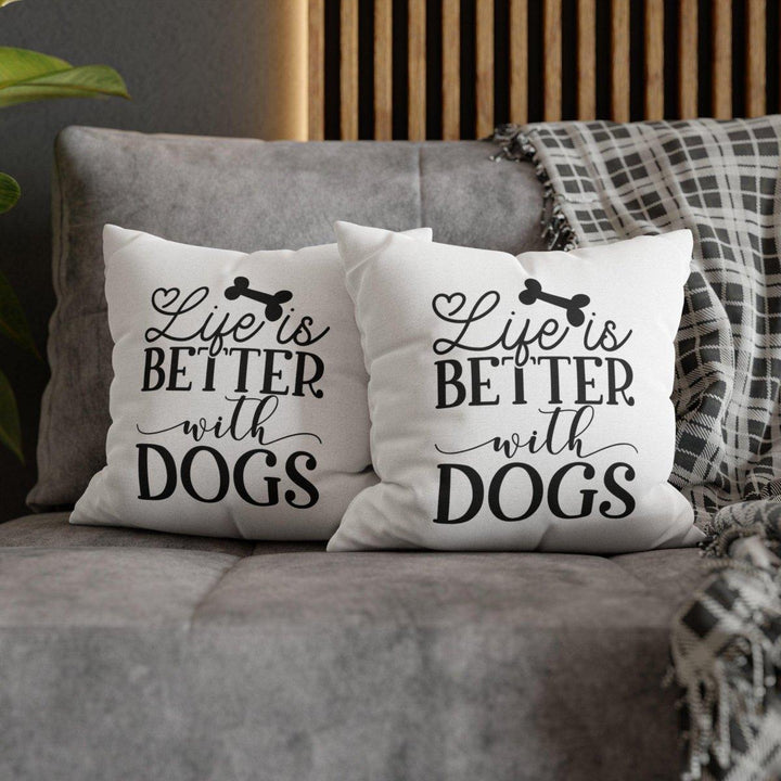 Spun Polyester Square Pillow Case - Home Decor - Pets In Prints