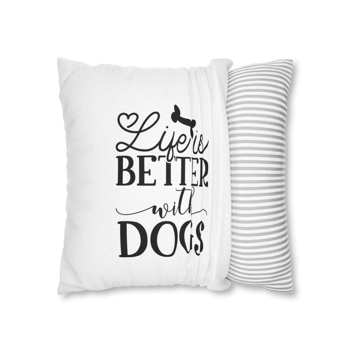 Spun Polyester Square Pillow Case - Home Decor - Pets In Prints
