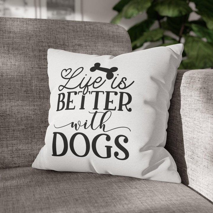 Spun Polyester Square Pillow Case - Home Decor - Pets In Prints