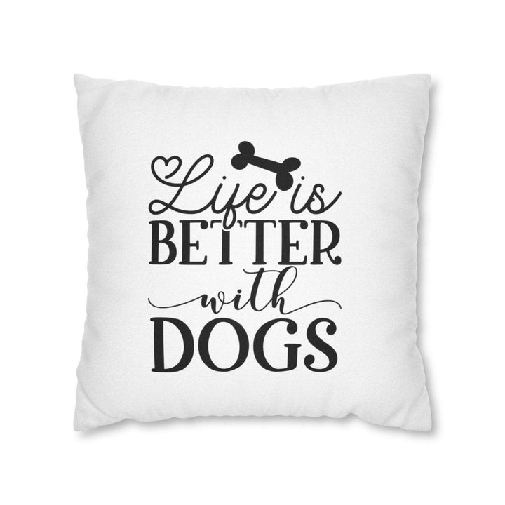Spun Polyester Square Pillow Case - Home Decor - Pets In Prints