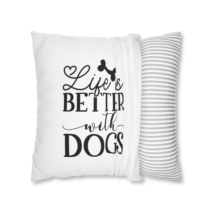 Spun Polyester Square Pillow Case - Home Decor - Pets In Prints