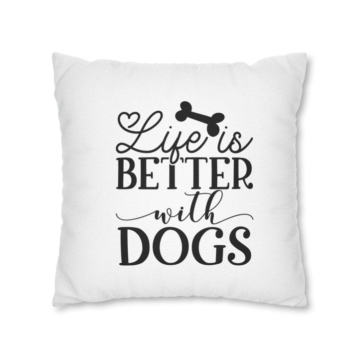 Spun Polyester Square Pillow Case - Home Decor - Pets In Prints