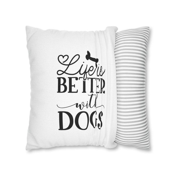 Spun Polyester Square Pillow Case - Home Decor - Pets In Prints