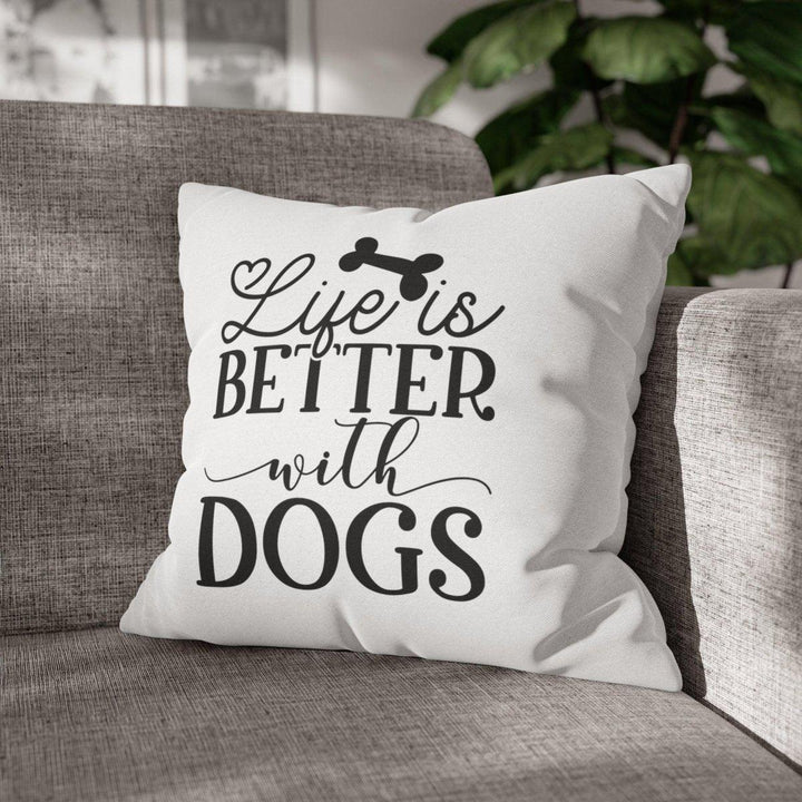 Spun Polyester Square Pillow Case - Home Decor - Pets In Prints