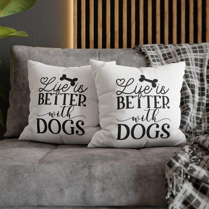 Spun Polyester Square Pillow Case - Home Decor - Pets In Prints