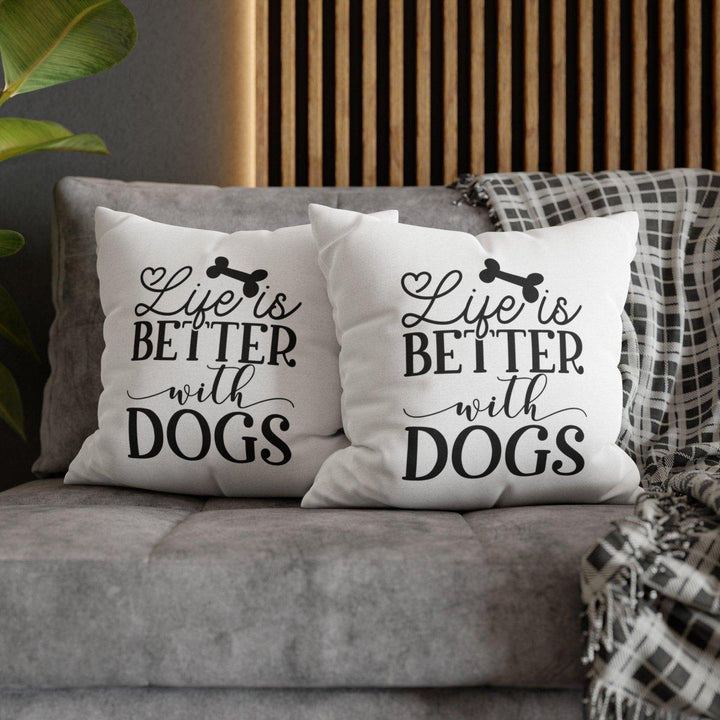Spun Polyester Square Pillow Case - Home Decor - Pets In Prints