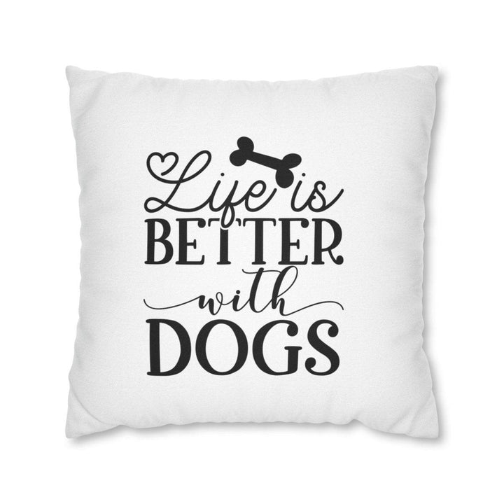 Spun Polyester Square Pillow Case - Home Decor - Pets In Prints