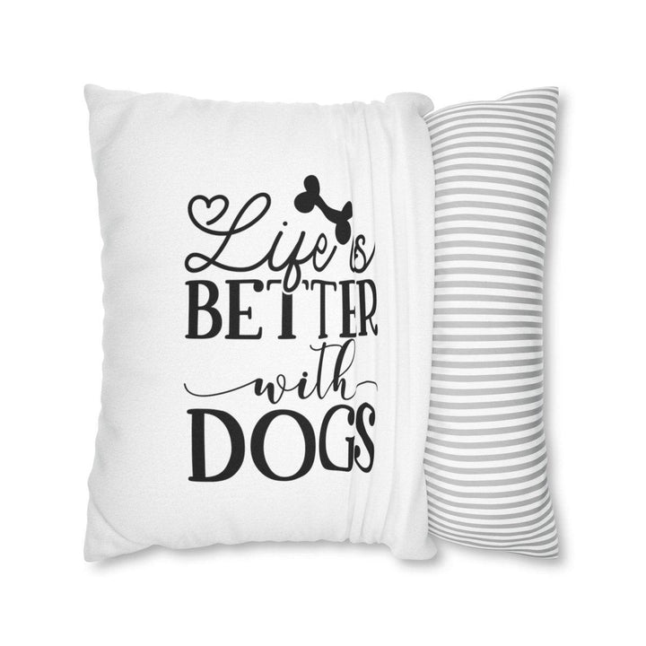 Spun Polyester Square Pillow Case - Home Decor - Pets In Prints