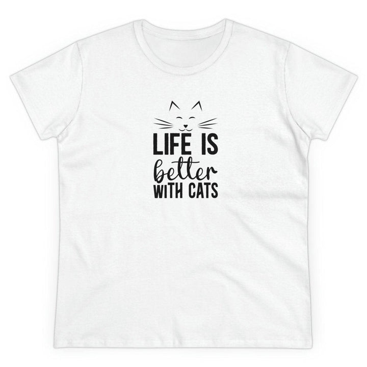 Women's Midweight Cotton Tee - T-Shirt - Pets In Prints